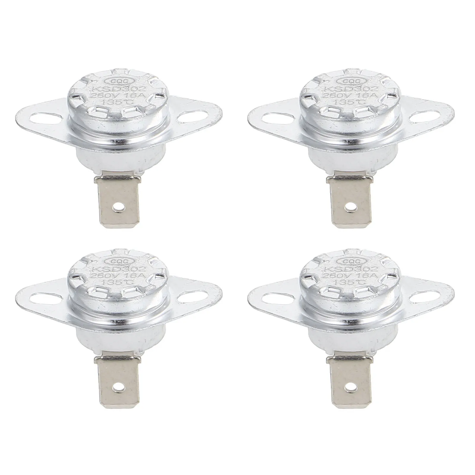 

4Pcs Ksd302 Thermal Control Temperature Sensor Normally Closed Snap Disc for Electric Appliance Microwave Oven Coffee Maker