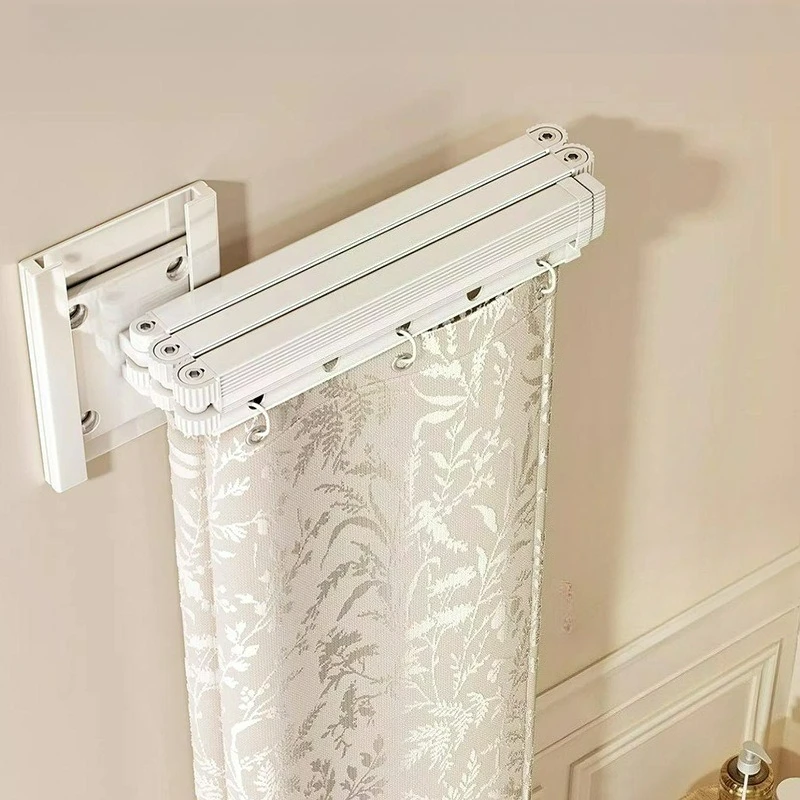 No Drilling Folding Bath Curtain Waterproof Invisible Shower Screen Wet Dry Separation Divider for Bathroom Daily Useful Kits