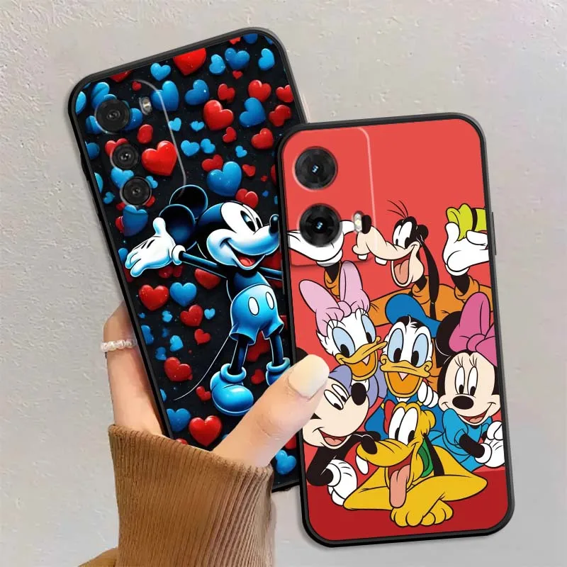 

Creative Cute Mickey Minne Phone Case For Motorola G85 Edge 50 G24 G35 G14 G04 40 G72 G34 G31 G Stylus G54 G13 G32 5G Black