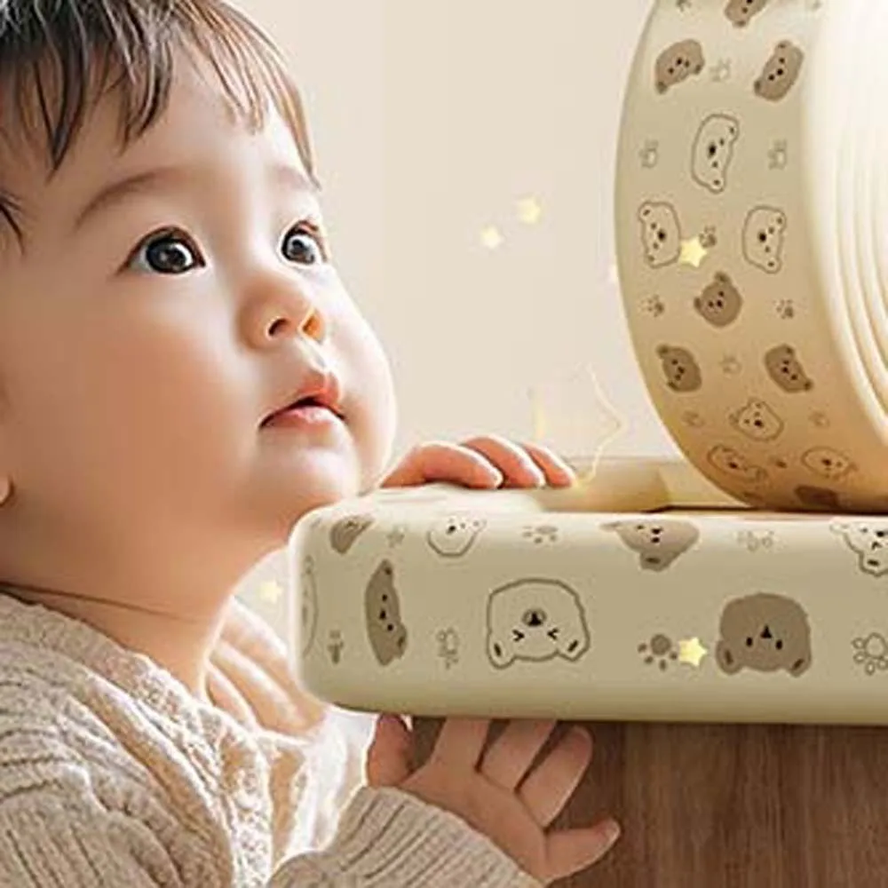 

Double-sided Tape Baby Anti-collision Strip Soft Cartoon Table Corner Protective Cover Pink Grey NBR Edge Corner Furniture