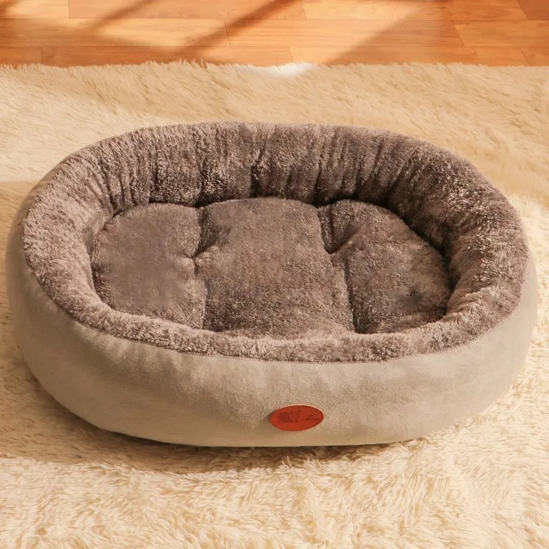 

Hot Sale Color Plush Pet Cat Beds Luxury Comfort Warming Round Pet Beds