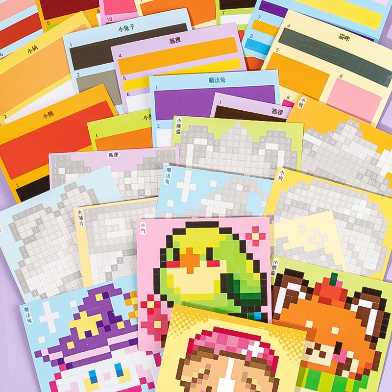 24 قطعة بكسل قصة 2.0 Perler حبة المشهد ملصقات DIY بها بنفسك سكرابوكينغ لمجلة ألبوم الألبان ديكور كتيب الكولاج الحرفية ملصق #3