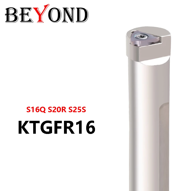 BEYOND S16Q-KTGFR16 S20R-KTGFR16 S25S-KTGFR16 KTGFR Internal Grooving Turning Tool Holder Lathe Cutter 16mm 20mm 25mm CNC Cutter