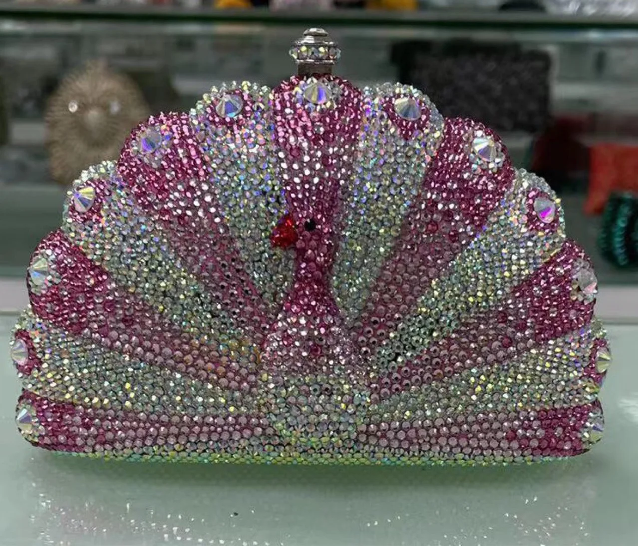 Handmade Diamond-encrusted Dinner Bag Flat Bottom Full Diamond Clutch Dai Wei Clutch Cartera De Fiestas Elegantes Designer Bag