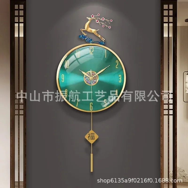New Chinese brass wall  living room home fashion 2024 high-end atmospheric art pendulum hanging