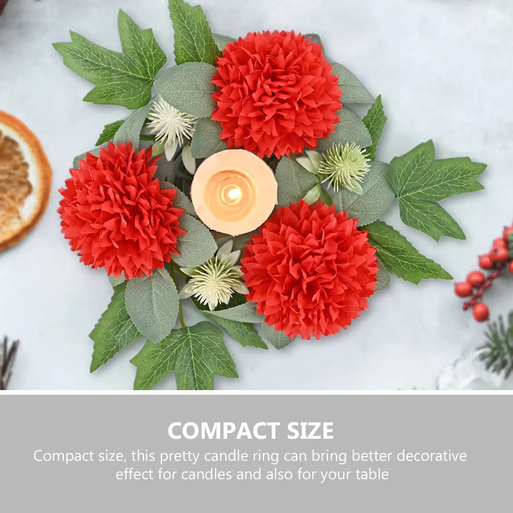 

Artificial Wreath Pillar Ring Farmhouse Table Decor Wedding Birthday Party Decoration Flower Centerpiece Spring