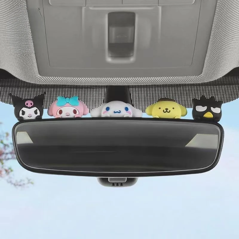 Kawaii Hello Kitty Car Interior Decorations  Kuromi, Melody Cinnamoroll Cartoon Accessories for Cute Vehicle Styling and Gifts