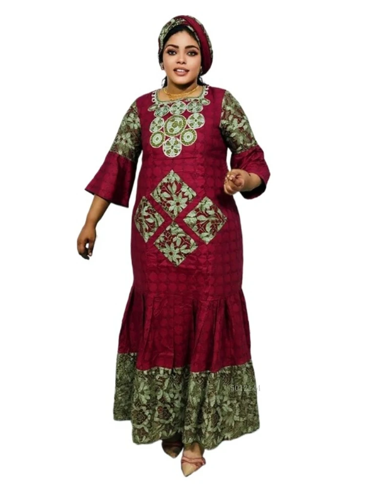 

2026 африканские платья для женщин, длинное платье для свадебной вечеринки, элегантное Дашики, традиционная африканская одежда, кружевное платье с вышивкой в Анкаре