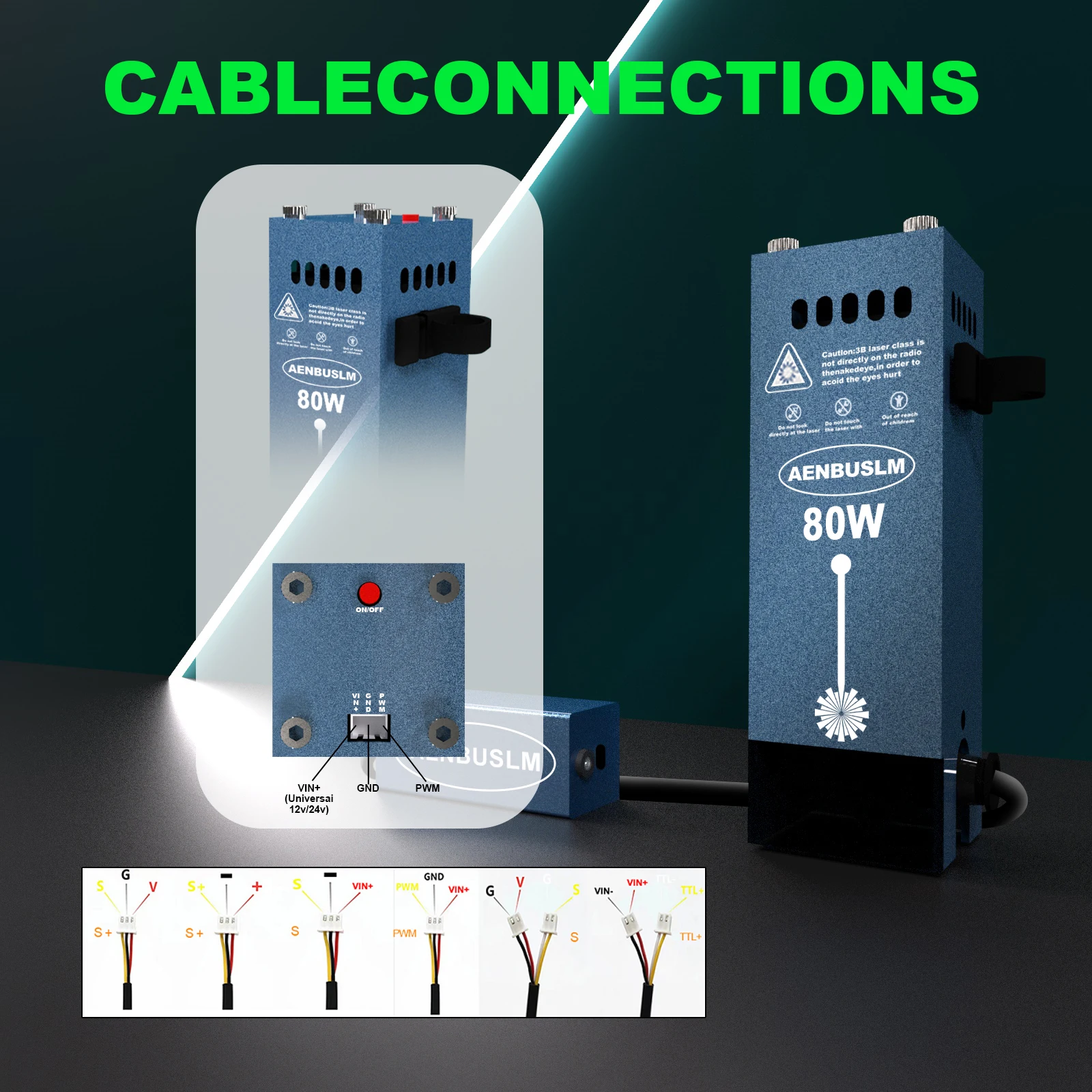 AENBUSLM 80W Laser Engraving Head Laser Engraver Nozzle Laser Module Laser Cutting Machine Laser Cutter CNC Woodworking Tool