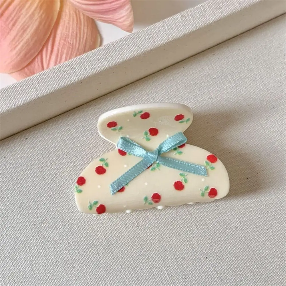 

Fashion Plastic Bowknot Hair Claw Y2k Ribbon Cat Claw Clip Hollow Hair Accessories Bow Shark Clip Ladies