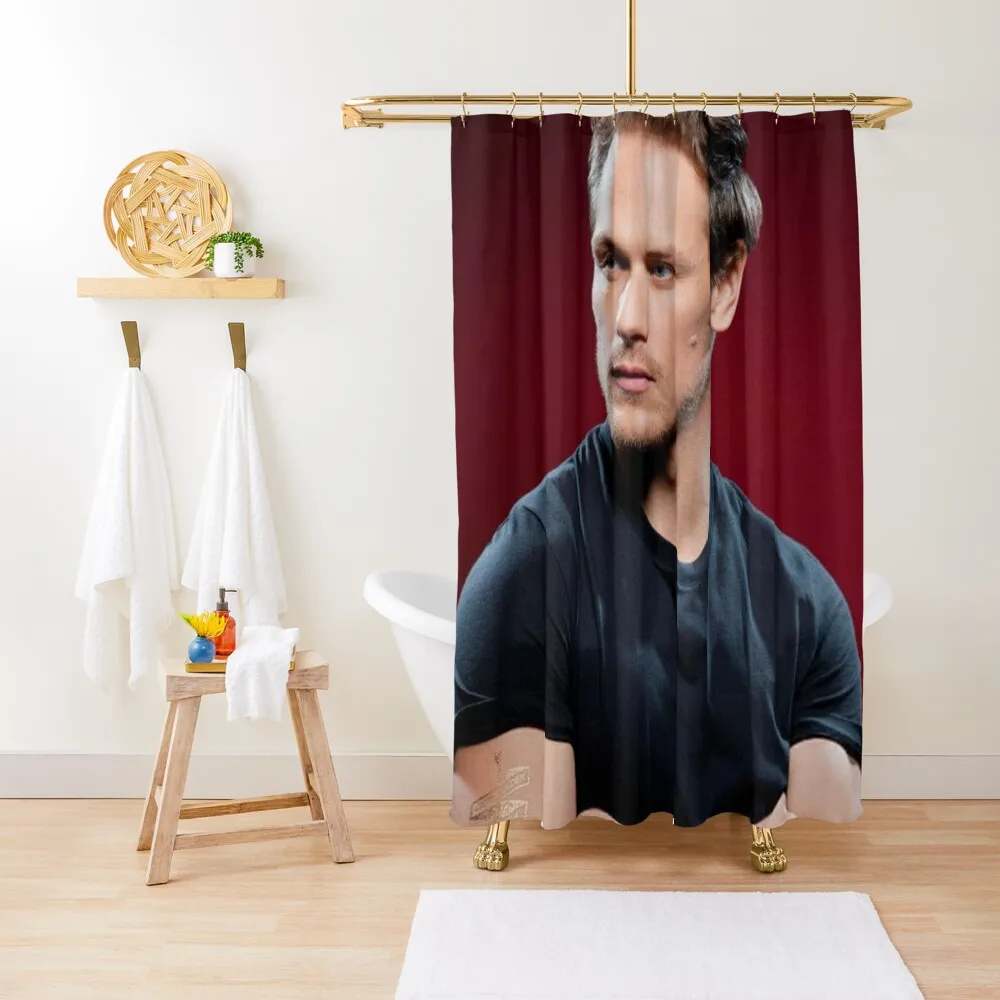 

sam heughan Shower Curtain Bathtub Bathroom Shower Waterproof Bathroom Shower Bathroom Box Curtain