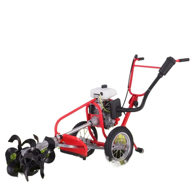 

Compact walk-behind type high-power hoe and soil scarification trencher