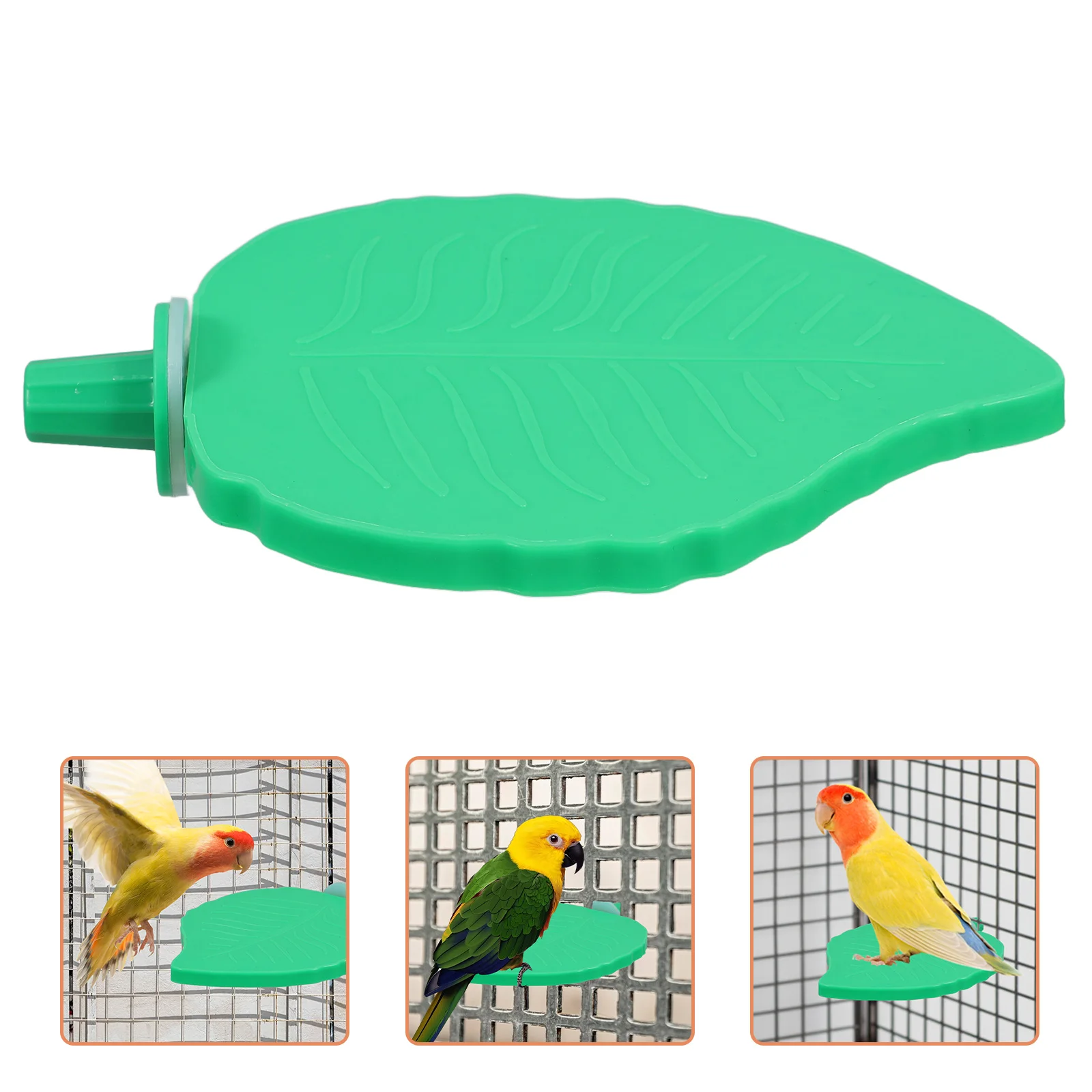 

Leaf Shaped Bird Perch Platform Plastic Parrot Toy Climbing Stand for Cage Garden Trees Parakeet Cockatiel Accessory