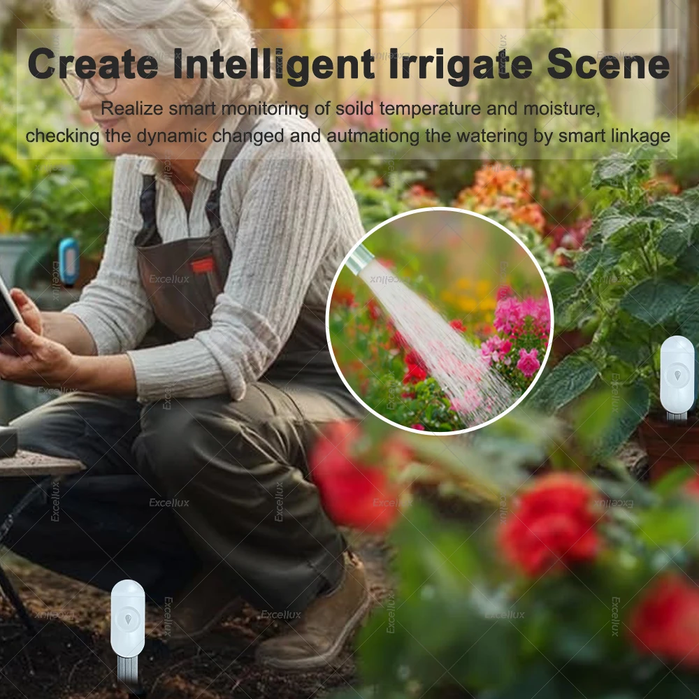 Zigbee Smart Soil Water Tester Moisture Sensor Temperature Humidity Meter Irrigation Flower Real Time Monitor For Tuya APP /Z2M