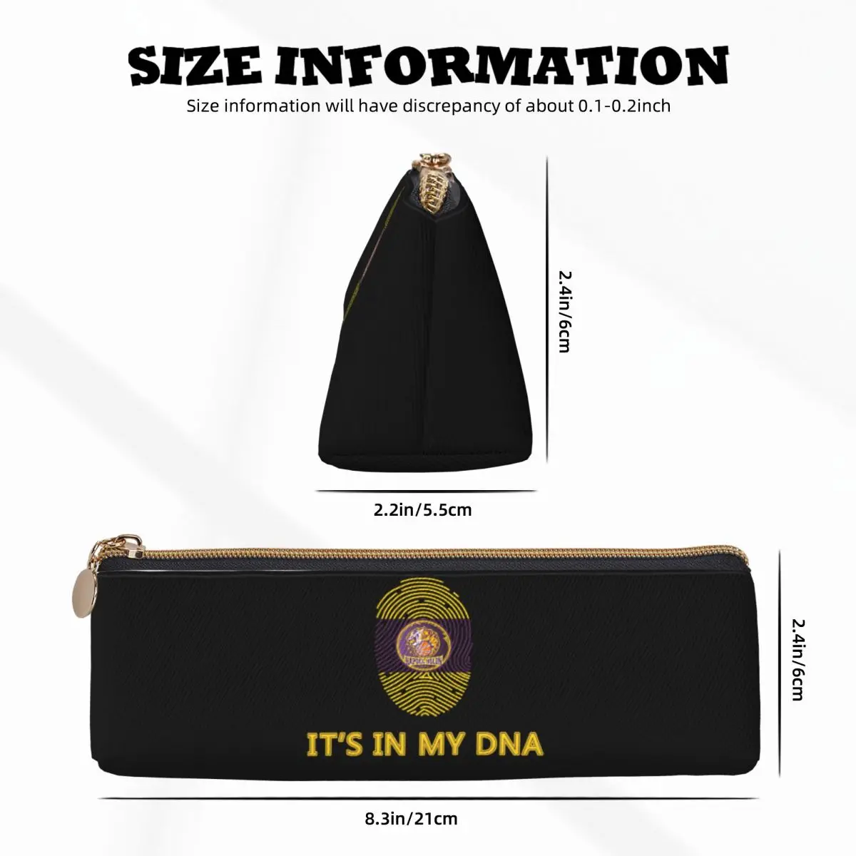 Israel Hapoel Holon Bc Leather Pencil Case College Teen Zipper Pencil Case Retro Big Triangle Pencil Case