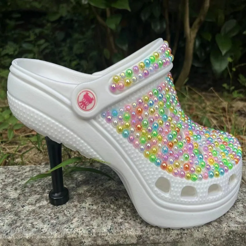 Feamel High Heel Women's Slippers and Hole Shoes Wholesale 2025 EVA Summer New High Heel Shoes Trend