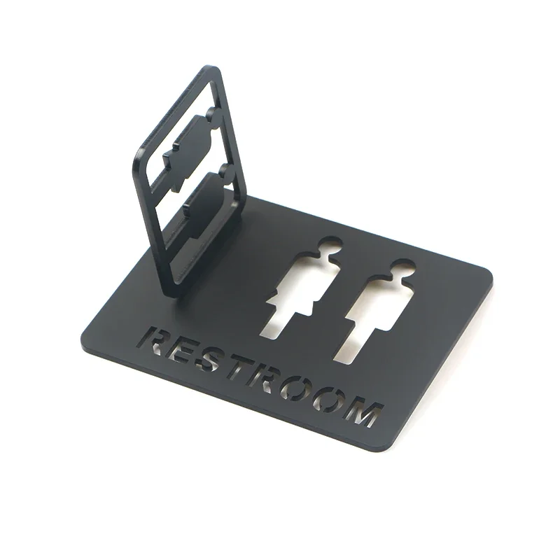Toilet Signs Shopping Mall Office Buildings Door Plates Reminder Indicator Plaque Orientation Sign Wc Signage 3D Side Mount