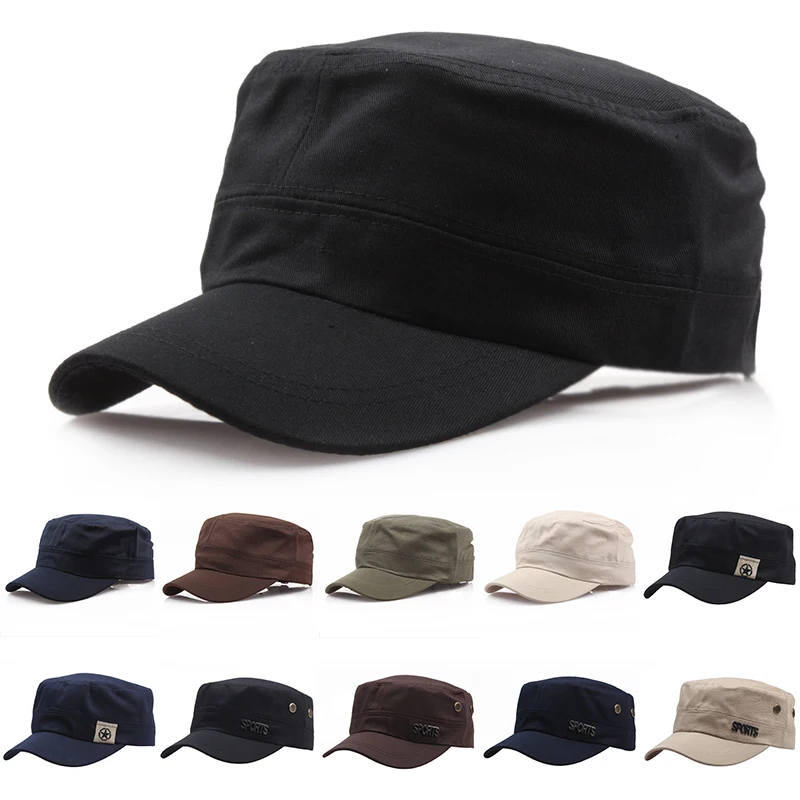 Fashion Adjustable Military Hats Vintage Plain Cotton Baseball Caps for Men Women Casual Outdoor Breathable Hiking Hunting Hat