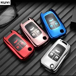 HOT TPU Car Folding Key Case Cover For Chevrolet Cruze Aveo Trax Sail Malibu Captiva Opel Vauxhall Astra J Corsa Insignia Mokka