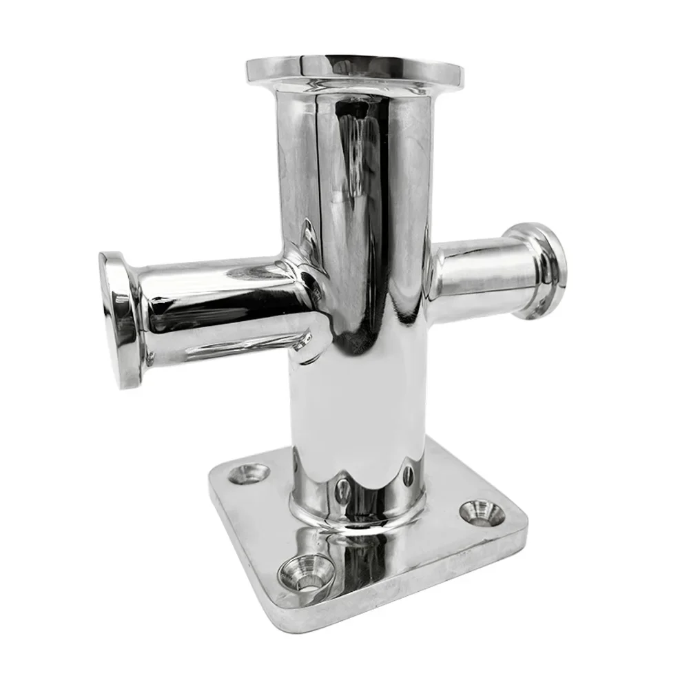 Heavy duty Solid 316 Stainless Steel Single Cross Mooring Bollard for Marine Boat Yacht Dock