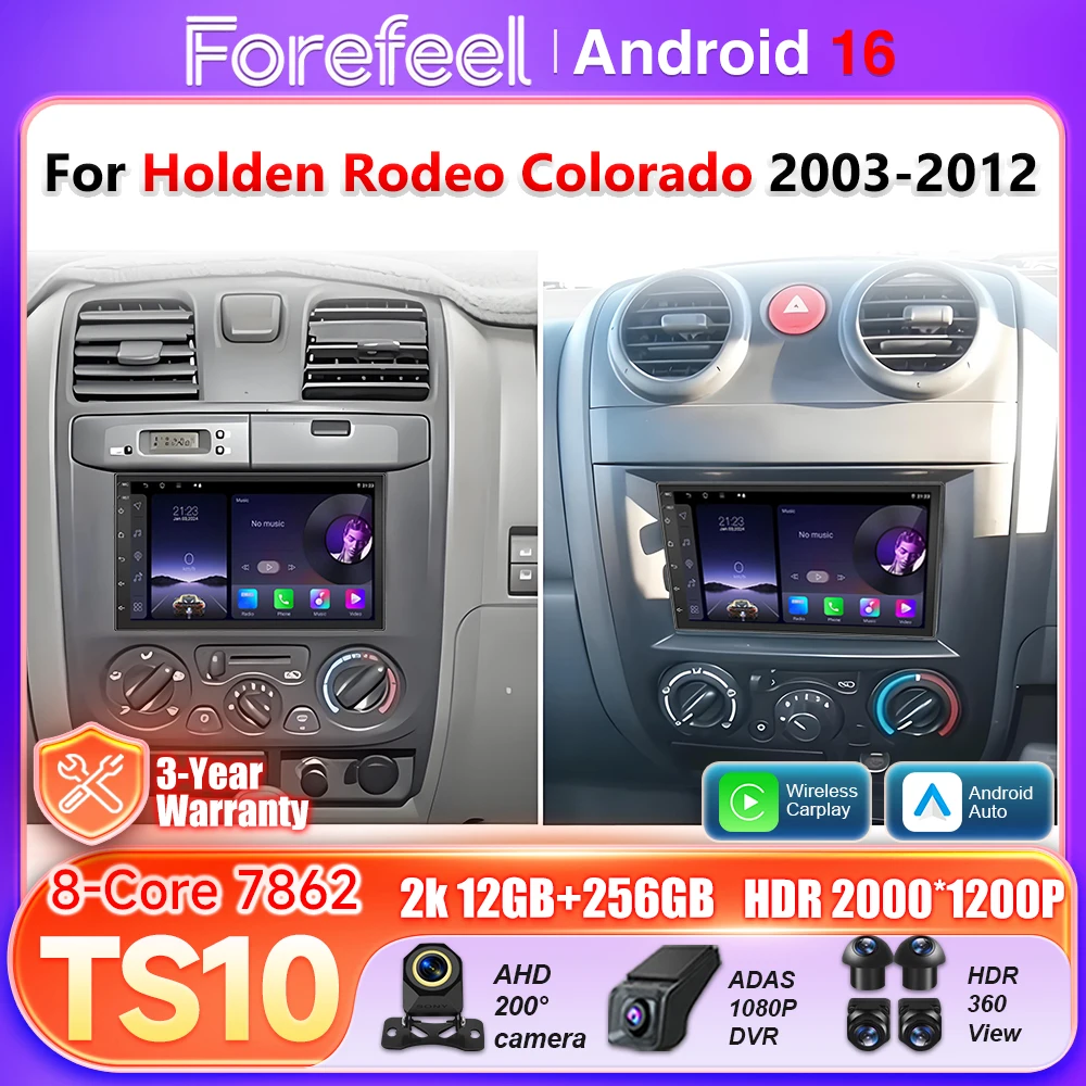 Android Auto Car Stereo For Holden Rodeo Colorado 2003 - 2012 Android 16 Car Radio Automotive Multimedia GPS Carplay Navigation