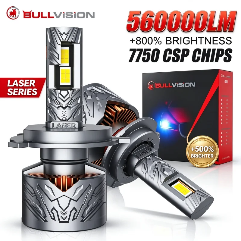 BULLVISION H4 H7 CANBUS LED-Autoscheinwerfer 5600W Hochleistung 6000K H8 H9 H11 9005 HB3 9006 HB4 9012 HIR2 Auto-LED-Scheinwerfer 2 Stück
