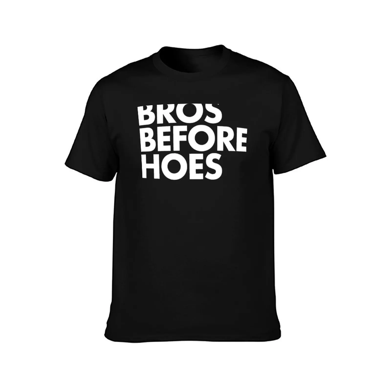 Bros Before Hoes - Trendy Cool Brother Mens Frat Fraternity Long Sleeve T-Shirt, Summer Casual Cotton Tee, Vintage Graphic Print
