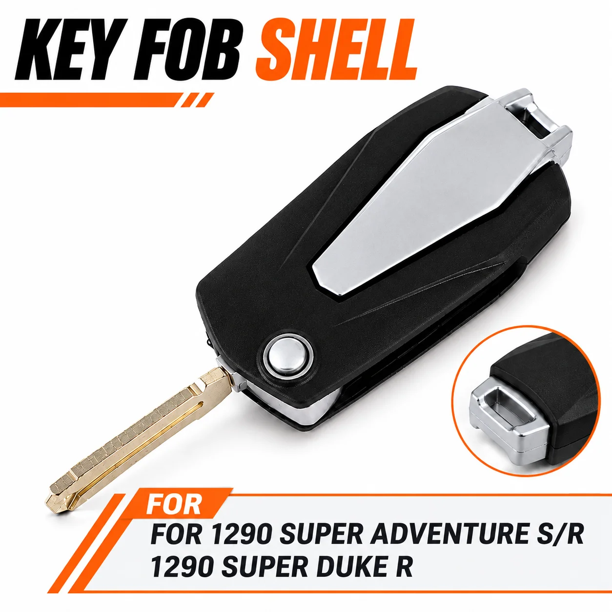 Motorcycle Folding Remote Key Shell Case With Blade For KTM 1290 Super Adventure S R 1290 Super Duke R Key Housing Cover Parts