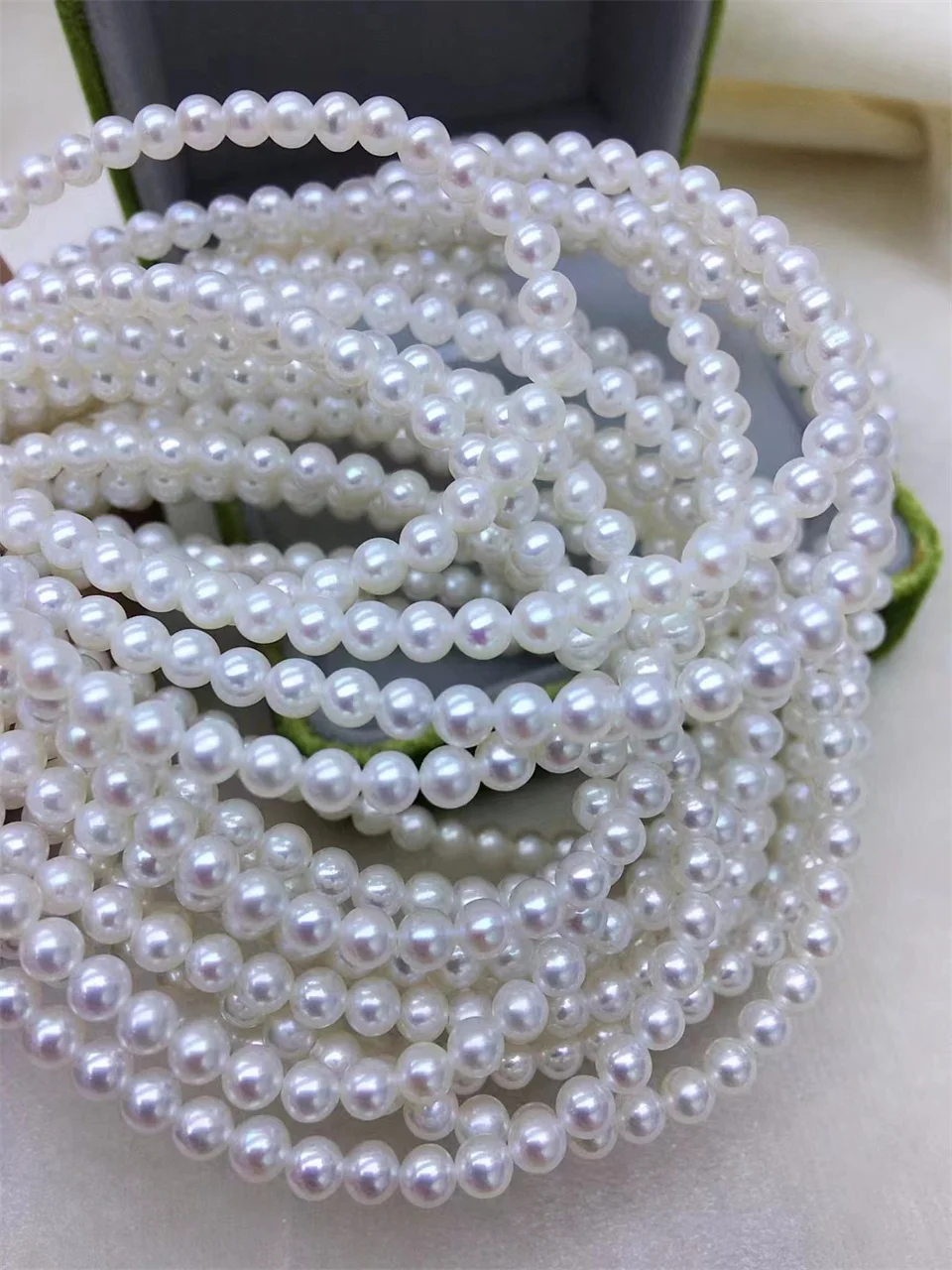 5A 6A Freshwater Cultured Pearl Strand Punch White High Quality Beads Round Natural Pearls For Make Jewelry DIY Small Size 2-5mm