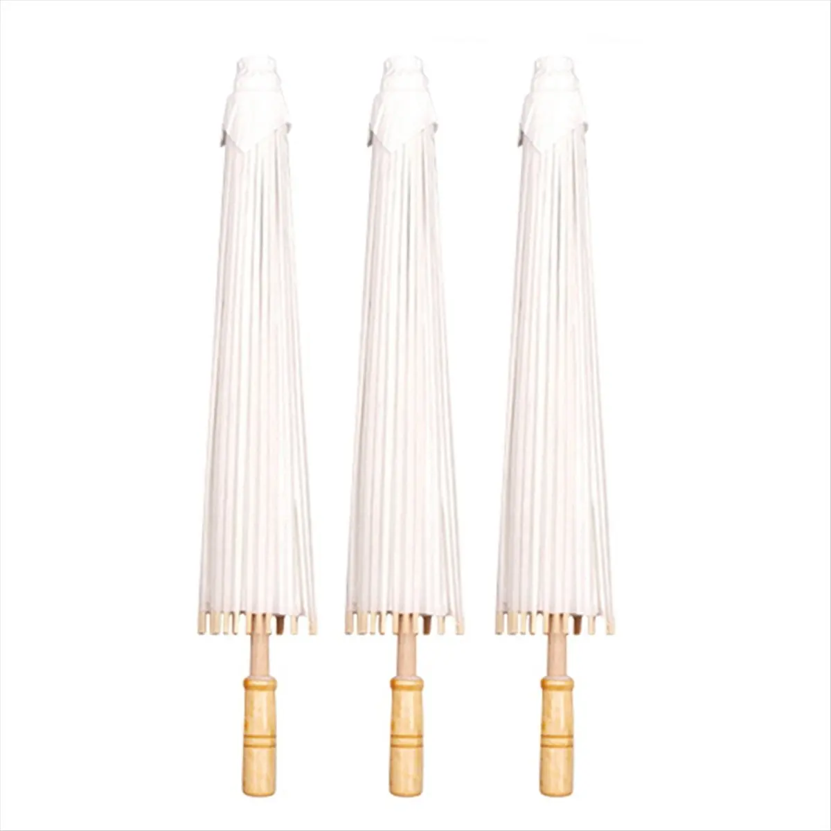 2026 Trend 60cm White Paper Parasol Wedding, Party Favors DIY Bamboo Umbrella, Bridal Show Centerpieces, Photo Props