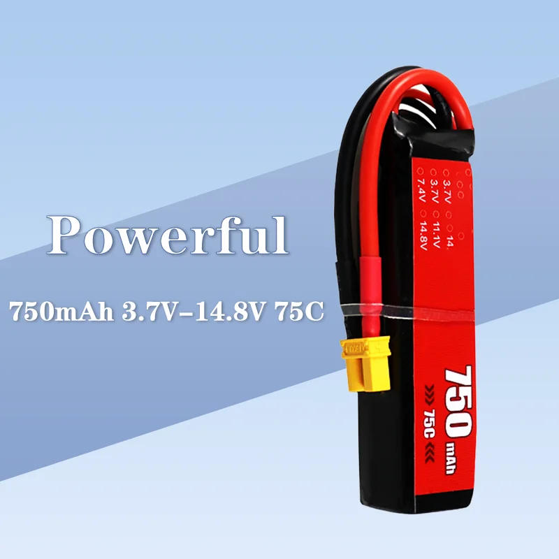 FPV Drone Specialized Battery X Series 750mAh 1S - 4S 3.7V - 14.8V 75C High - Power LiPo for RC FPV Quadcopter Accessory
