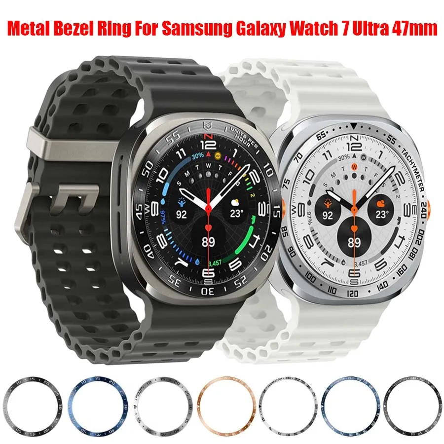 Metal Bezel Ring For Samsung Galaxy Watch 7 Ultra 47mm Protective Cover Shell Bumper For Galaxy Watch Ultra Protector Accessory