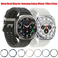 Metal Bezel Ring For Samsung Galaxy Watch 7 Ultra 47mm Protective Cover Shell Bumper For Galaxy Watch Ultra Protector Accessory