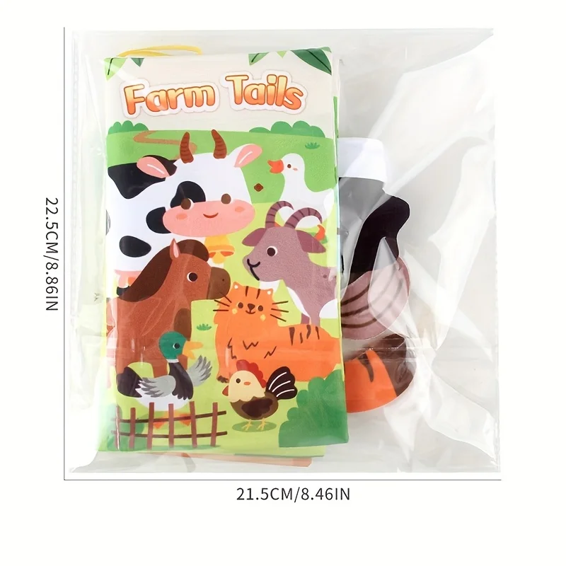 Children's colorful fabric book educational toy, animal/ocean/bird interactive toy, interactive sound paper early education toy