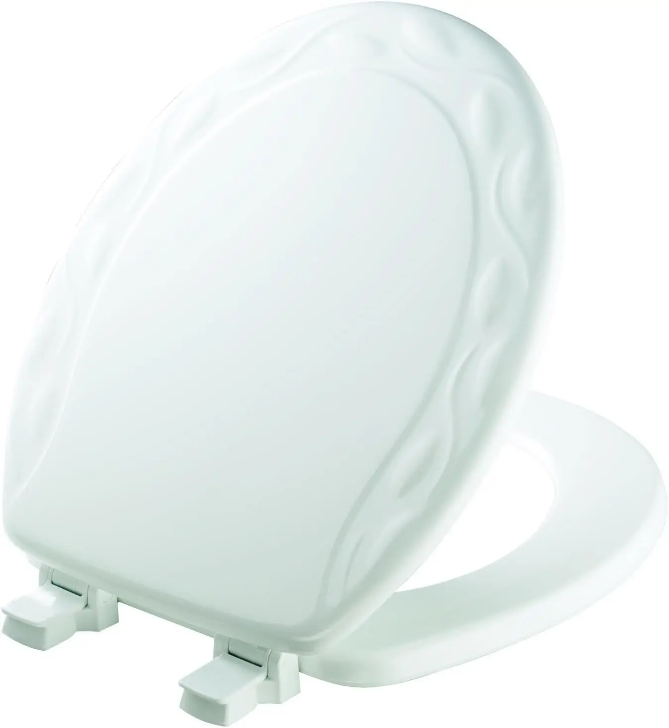 

Mayfair 34EC 000 Ivy Sculptured Molded Wood Toilet Seat with Lift-Off Hinges, Round, White