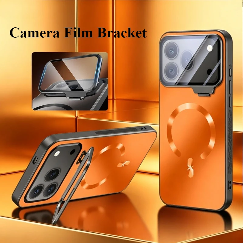 

For Honor 600 600Pro Flip Lens Protection Invisible Holder Case For Honor 600 Pro For Magsafe Magnetic Shockproof Hard Cover