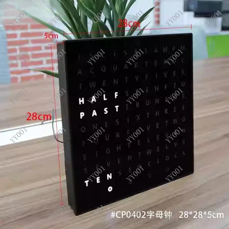 Modern European Style Alphabet Wall Clock Creative Decor for Living Room Student Timer