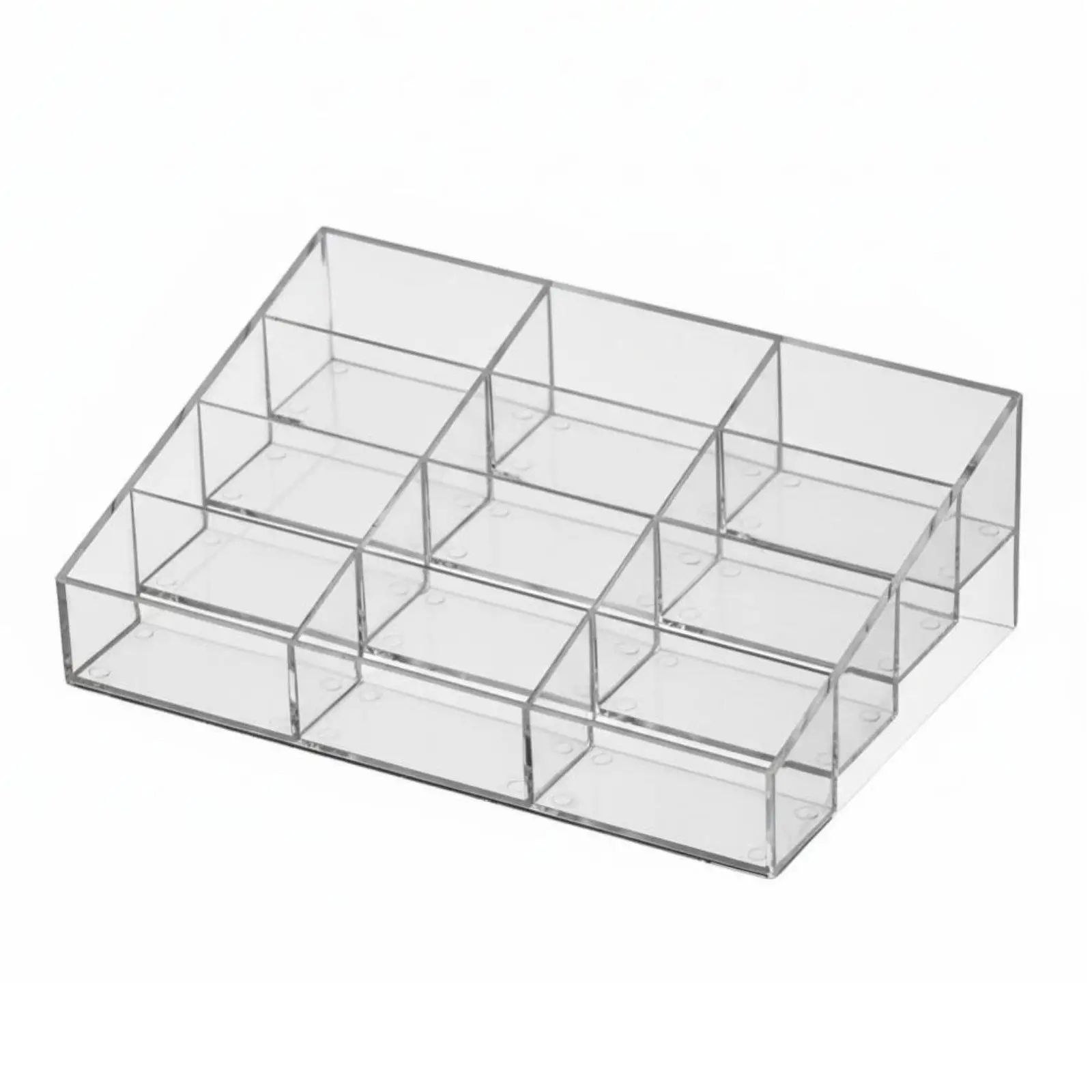 Transparent Desk Organizer Pen Pencil Holder Box Multi Compartment Stationery Rack for Office Study Home Students Professionals