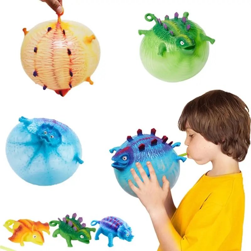Jouets anti-stress gonflables en forme d\'animaux, nouveau style de dinosaure, boule à presser, ballon, mignon, amusant, cadeaux pour enfants,