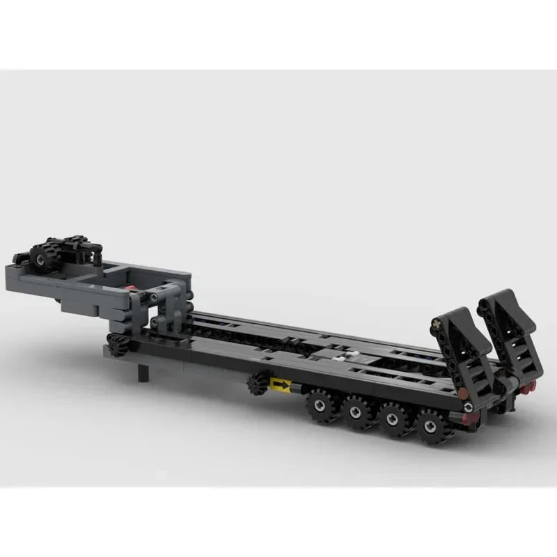 MOC-177956 نموذج جديد لبنات بناء نقل البضائع شبه المقطورة منخفضة السرير، 60 قطعة، هدية لعبة عيد ميلاد للأولاد والأطفال