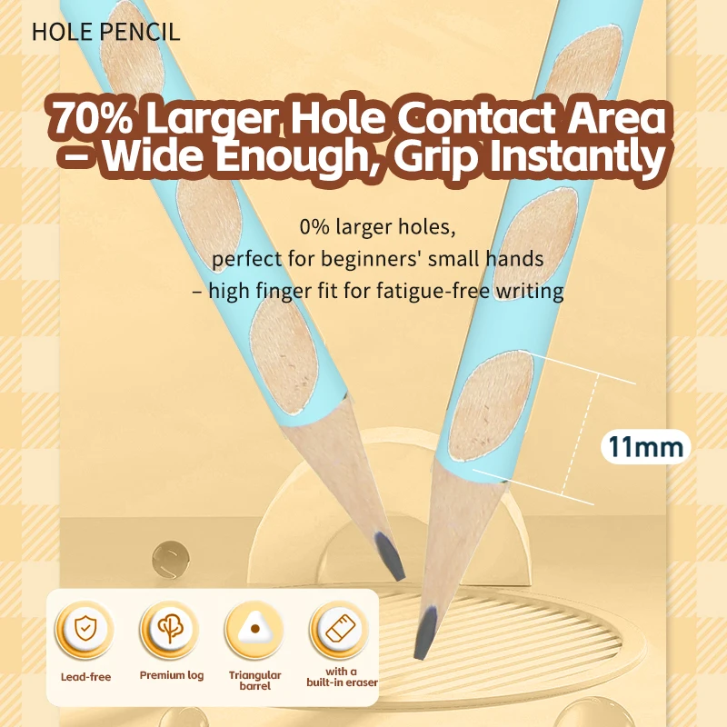 أقلام رصاص خشبية من Jiamei Kapibara أقلام رصاص مثلثة Hb أقلام تصحيح الوضعية 12-حزمة 30-حزمة أقلام رصاص كرتونية هدايا قرطاسية إبداعية للطلاب #4