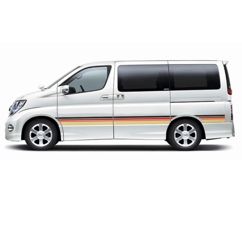 Custom Car Sticker Outdoor Side Waistline Vinyl Graphics Precut Wrap Decoration Overlay Decal for Nissan ELGRAND E51