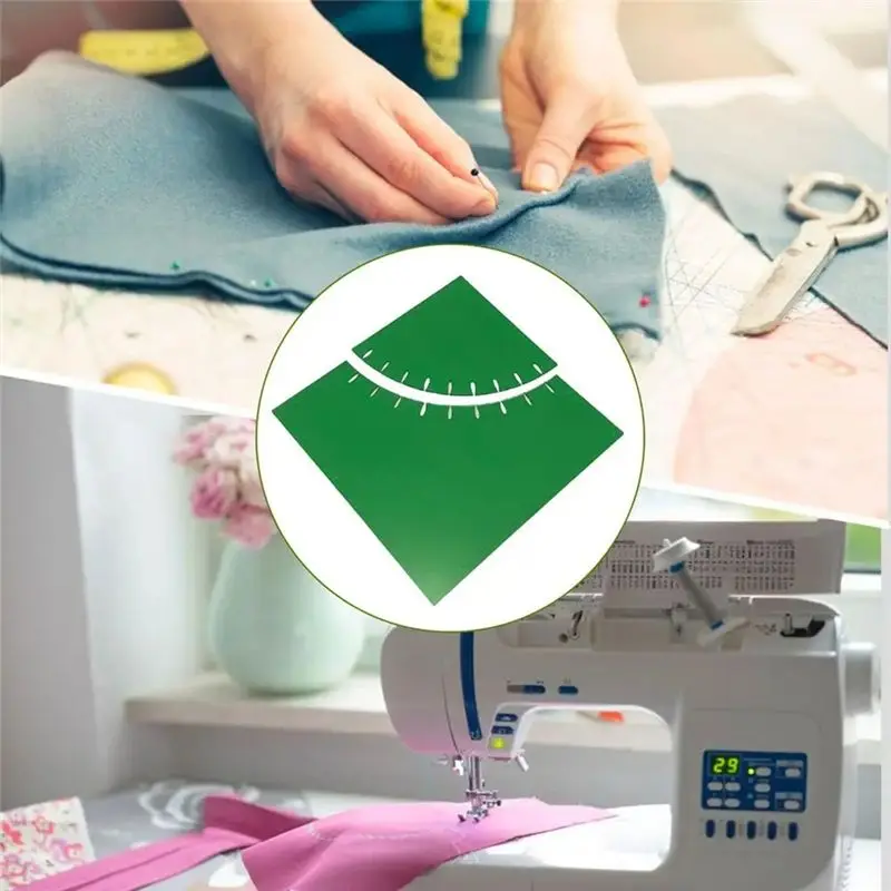AT44-Quilting Ruler Template Free Motion Quilting Rulers & Templates For Machine Quilting Easy To Use Curved Acrylic Sewing