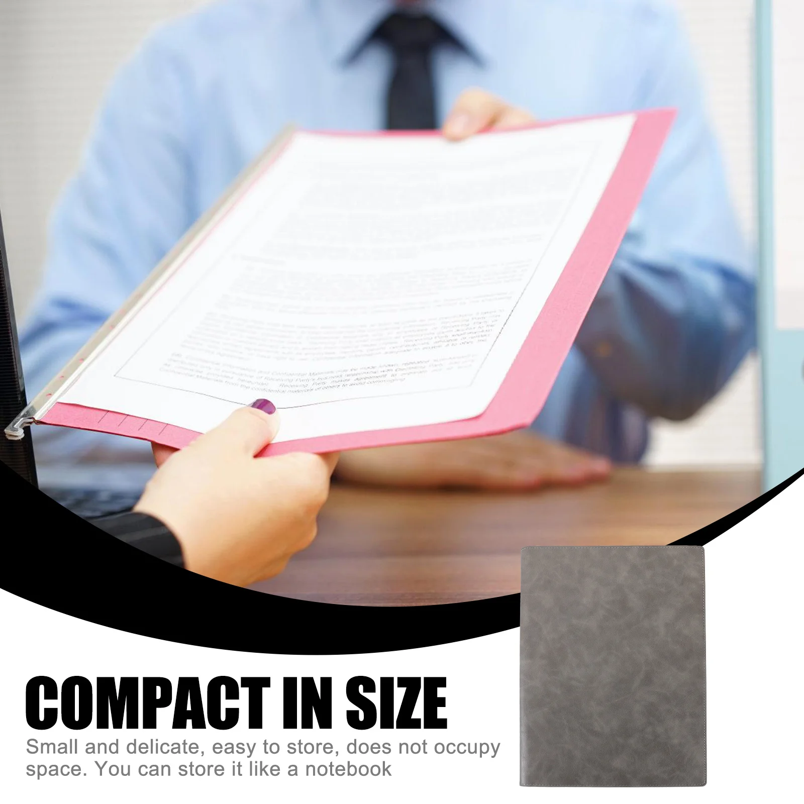 

Pu Document Folder Office Accessory Portfolio Organizer Business Meeting Padfolio File Binder Resume Storage Stationery