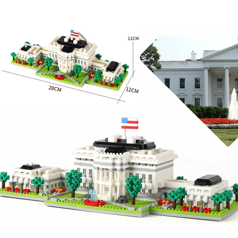

Creative World Famous Landmark Building The White House Building Blocks Model Architecture Assembly Brick Toy Gift For Kid Adult