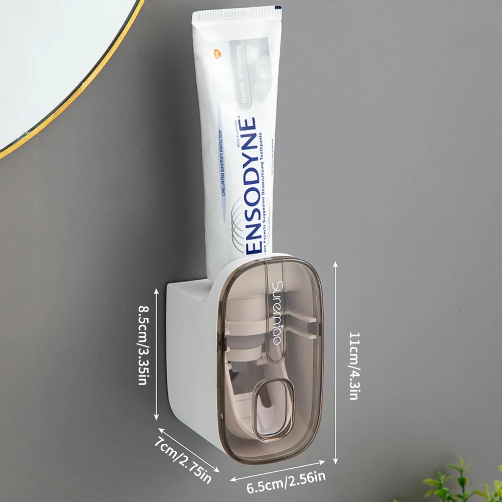 1PC No Punch Toothpaste Squeezer Wall-Mounted Toothpaste Squeezer For Kids Bathroom Toothpaste Box images - 6