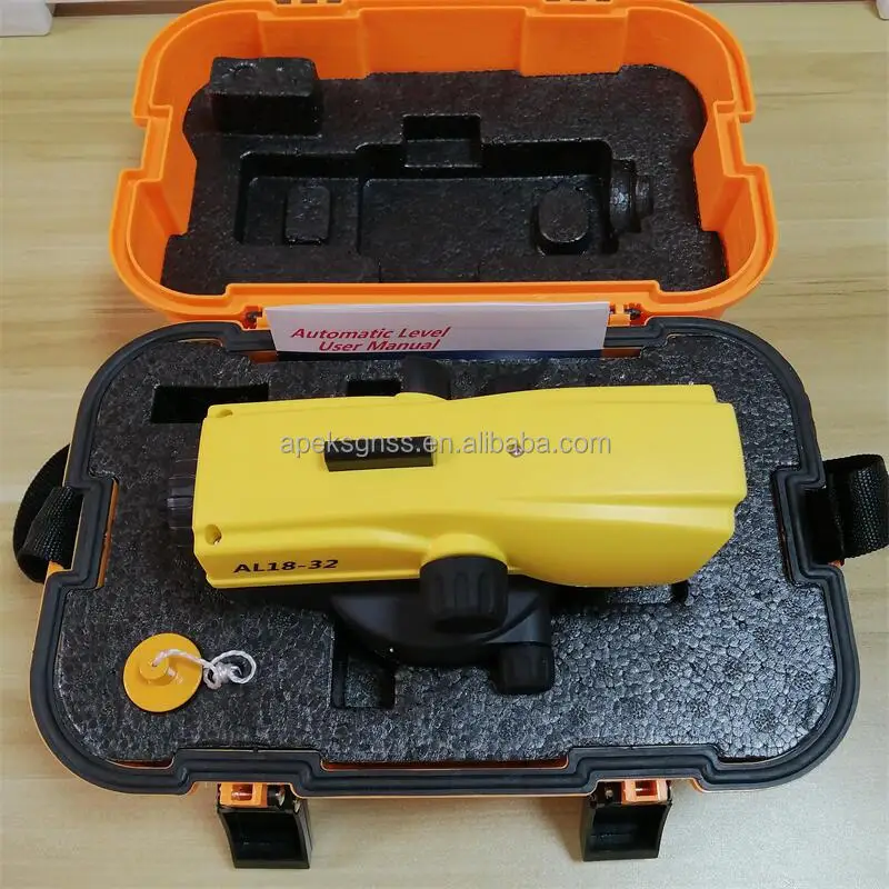 Global Version AL18-32 Auto Level 32X Magnification IPX6 Rated 1M Minimum Focusing Distance Topography GIS Survey Equipment Set