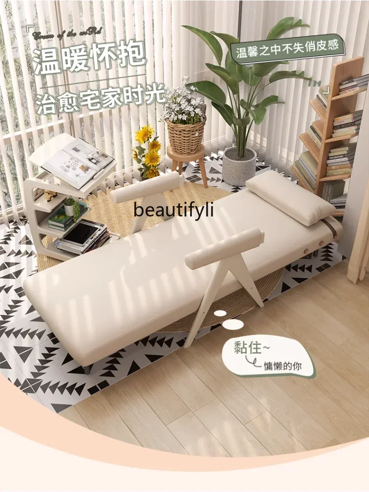 

yj15 Folding Sofa Bed Faux Leather Lazy Sofa Tatami Balcony Multi-Function Bed Small Apartment Sofa Folding living room furnitur