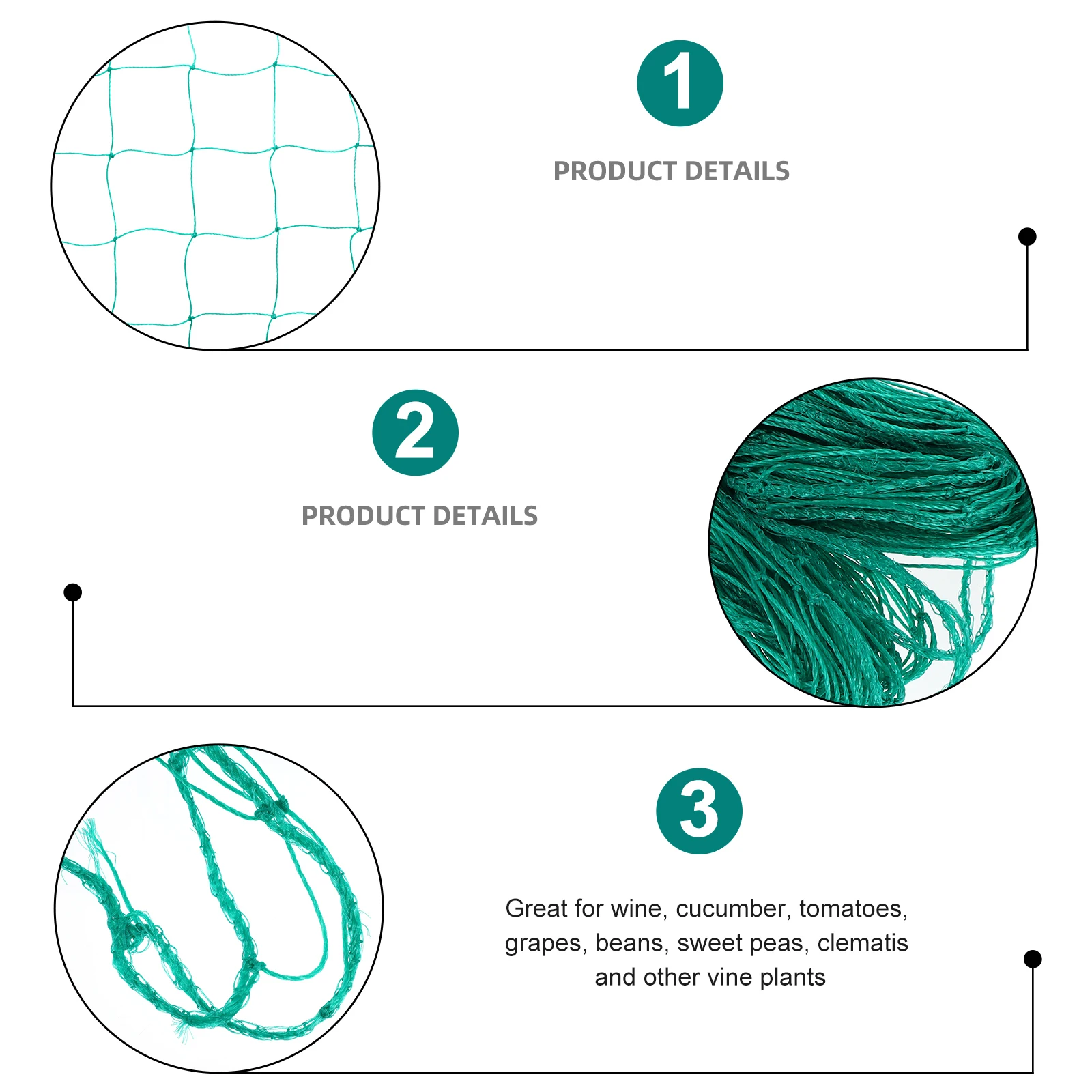 

Climbing Net 2m x 2.5m Plant Plant Climbing Supports Support Garden Rack St Flexible Polyethylene Waterproof Reusable