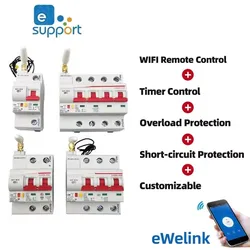 Ewelink WIFI Circuit Breaker ZJSB9 Timer Remote Control APP Smart Automatic Intelligent Interruptor WIFI Switch FACTORY